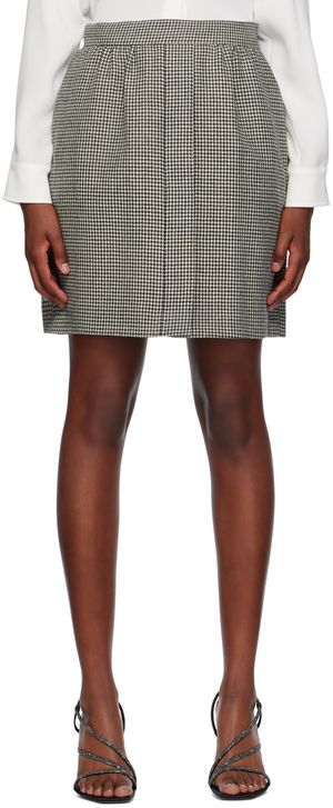Max Mara Minijupe Toano noir et blanc