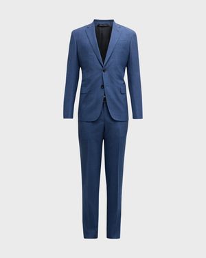 Men's Micro-Pattern Wool Suit