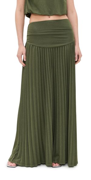 Lioness Field of Dreams Maxi Skirt Olive L