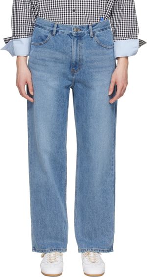ADER error Jean 01 bleu à écusson à logo Tetris - Significant
