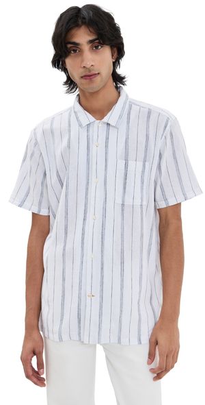 Barbour Barbour Garnock Stripe Regular Fit Shirt White S