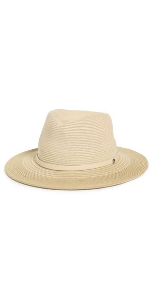 rag & bone City Straw Fedora Light Natural M