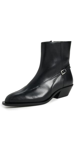 ALOHAS Lizzie Black Leather Ankle Boots Black 41