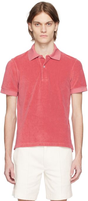 TOM FORD Pink Towelling Polo
