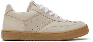 MM6 Maison Margiela Enfant | Baskets beiges à perforations