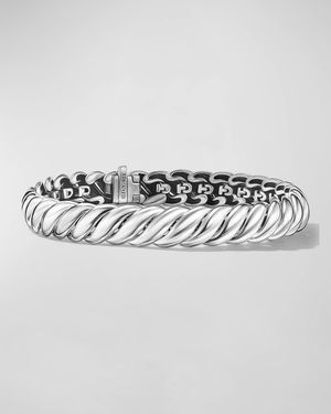 Sculpted Cable Bracelet in Silver, 8.5mm