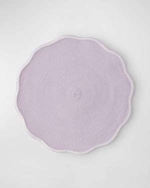 Piped Round Scallop Placemats, Set of 4