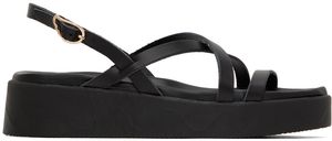 Ancient Greek Sandals Sandales Silia noires