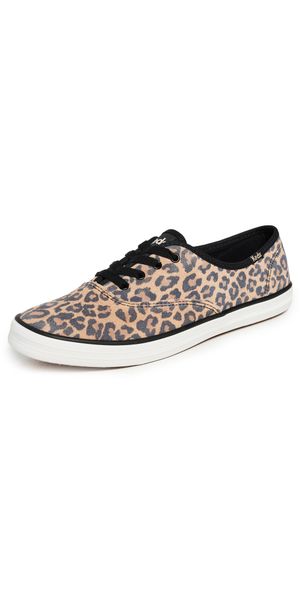 Keds Champion Leopard Suede Sneakers Natural/Black 9.5