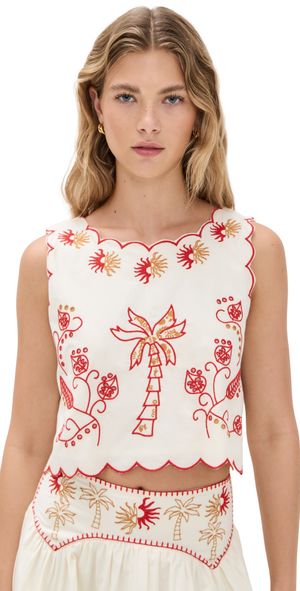 Never Fully Dressed Pollenca Top White 12