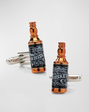 Men's Whiskey Bottle Cufflinks