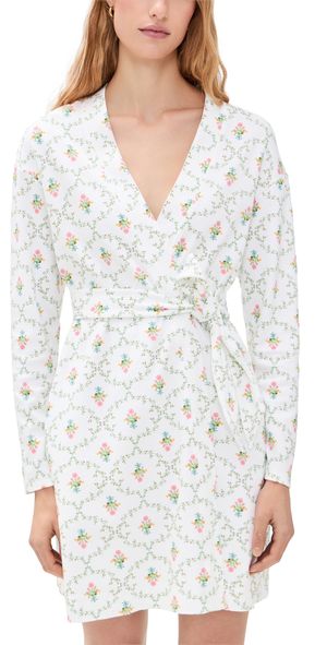 Hill House Home The Ivory Robe Pastel Trellis XXXS