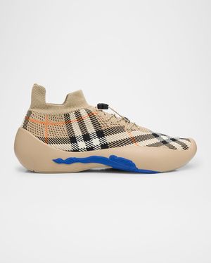 Men's Check Knit Neptune Sneakers