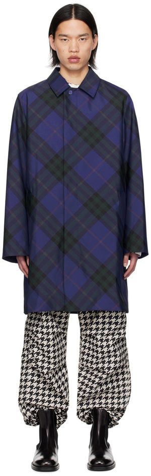 Burberry Blue Check Coat