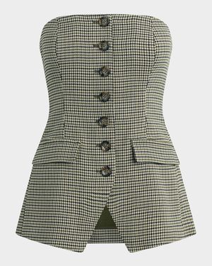 The Phoebe Houndstooth Bustier