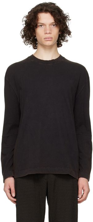 Schnayderman's Black Oversized Long Sleeve T-Shirt