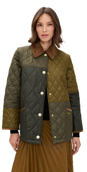 Barbour Lorrie Quilted Barn Jacket Fern Leaf/Sage/Light Sage 10