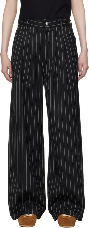 Carhartt Work In Progress Black & White Seaton Trousers