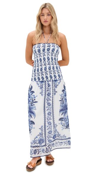 FARM Rio Summer Fruit Scarf Off-White Maxi Dress Off White L