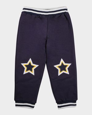 Boy's Star Applique French Terry Pants, Size 12M-4