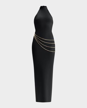 The Sybil Draped Chain Gown