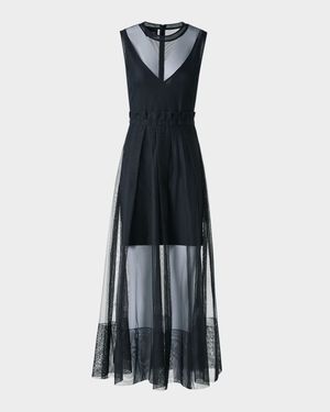 Techno Tulle Fit-&-Flare Gown