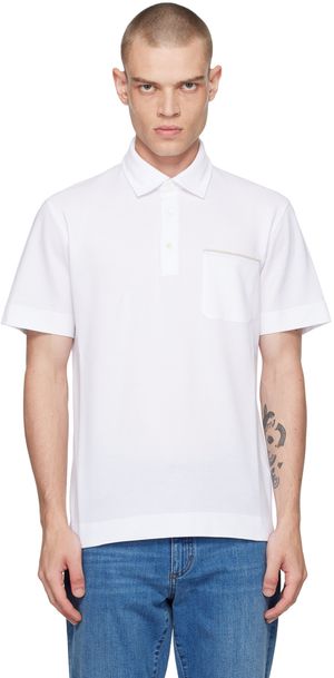 ZEGNA Polo blanc à poche