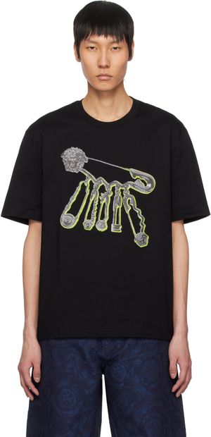 Versace Black 'Versace Pop Pin' T-shirt
