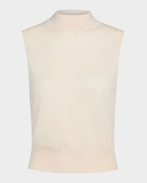 Sleeveless Mock-Neck Top