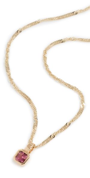 Ariel Gordon Jewelry Petite Asscher Charm Necklace Dahlia One Size