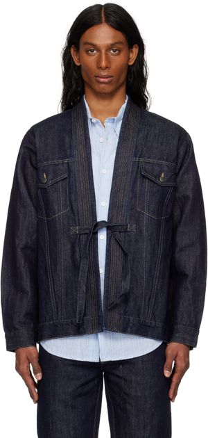 Maharishi Navy 6059 Maha Hemp Denim Kimono Jacket