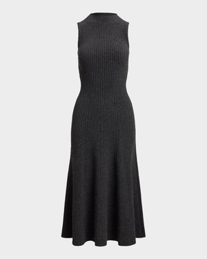 Cashmere Rib Sleeveless Midi Day Dress