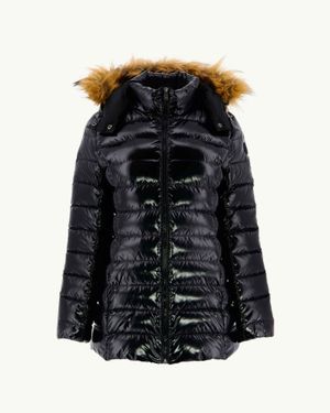 Jott - Doudoune mi-longue laquée grand froid perle - Taille 2XL - Noir