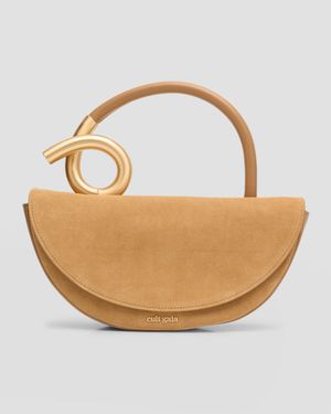 Azariah Coil Leather Top-Handle Bag