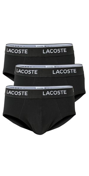 Lacoste Cotton Stretch Jersey Briefs 3 Pack Black M