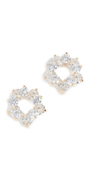 SHASHI Babe Stud Earrings Yellow Gold One Size