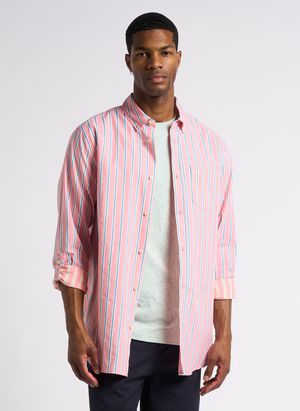 Scotch And Soda - Chemise regular rayée en coton - Taille XL - Rayé