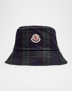 Men's Archivio Plaid Wool Bucket Hat