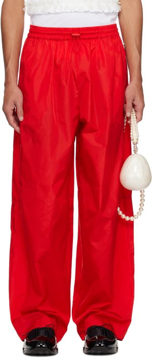 Simone Rocha Pantalon de survêtement ample rouge