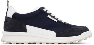 Thom Browne Blue Eco Nylon Alumni Sneakers