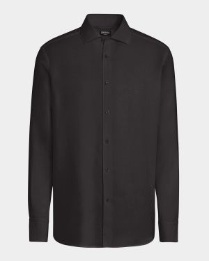Men's Cashco Cashmere and Cotton Solid Dress Shirt