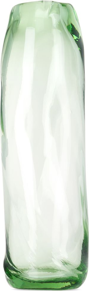 ferm LIVING Green Tall Water Swirl Vase