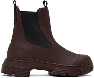 GANNI Bottes City bourgogne