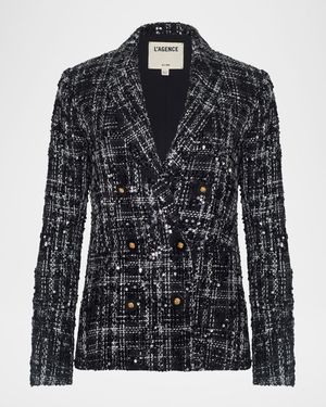 Colin Sequined Tweed Blazer