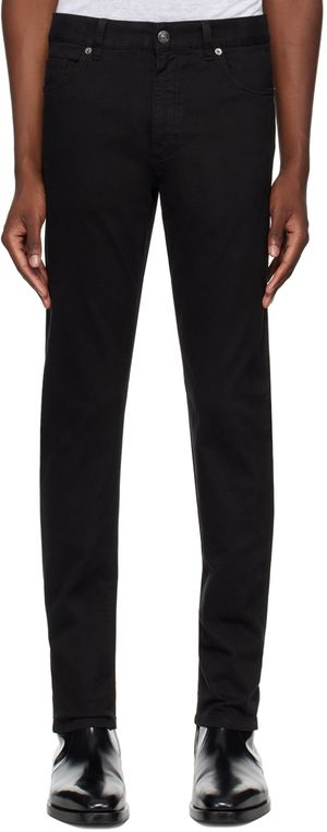ZEGNA Jean Roccia noir en coton extensible