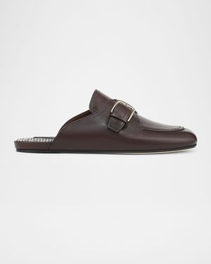 Minetta Leather Buckle Mules