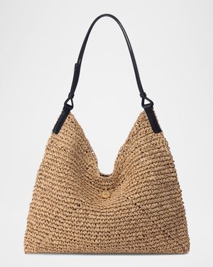 Triangle Crochet Raffia Shoulder Bag