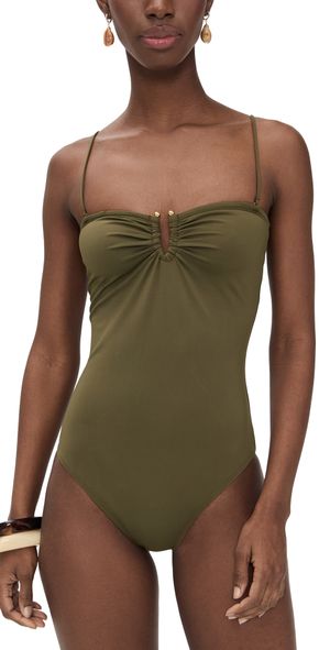 Nili Lotan One Piece Bathing Suit Espresso M