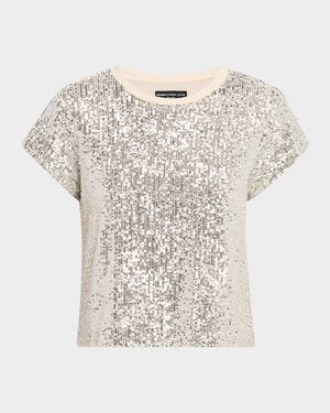 Kai Sequined Short-Sleeve Top
