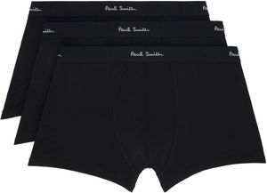 Paul Smith Three-Pack Black Organic Cotton Boxer Briefs